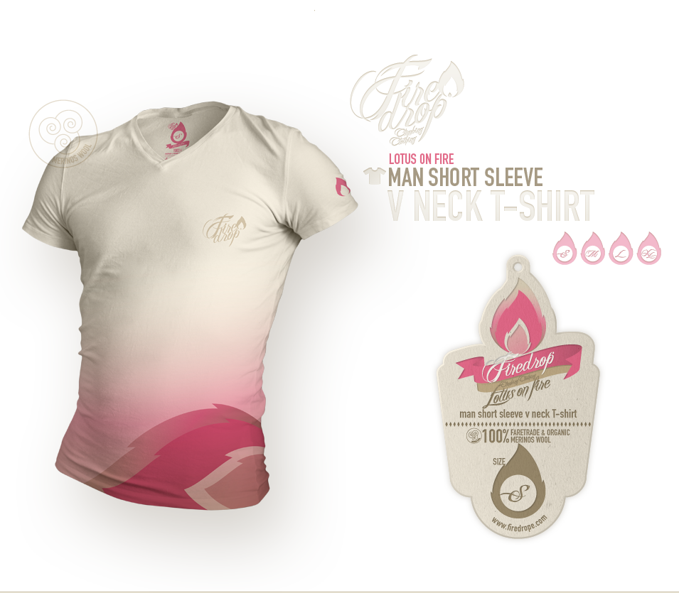 lotus on fire | man short sleeve v neck tshirt